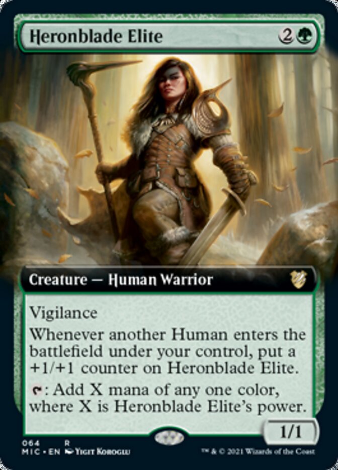 Heronblade Elite (Extended Art) [Innistrad: Midnight Hunt Commander] | Game Grid - Logan