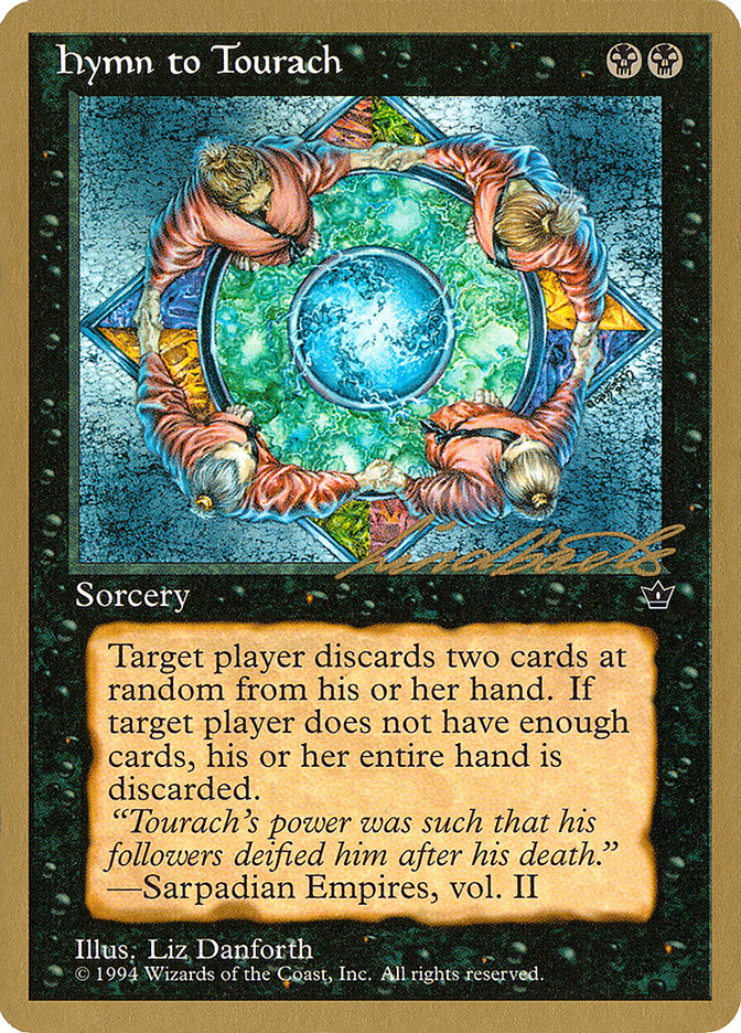 Hymn to Tourach (Circle) (Leon Lindback) [Pro Tour Collector Set] | Game Grid - Logan