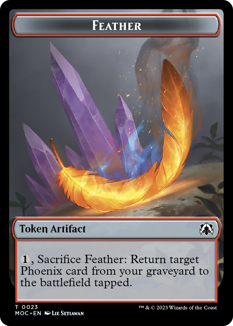 Feather // Servo Double-Sided Token [March of the Machine Commander Tokens] | Game Grid - Logan