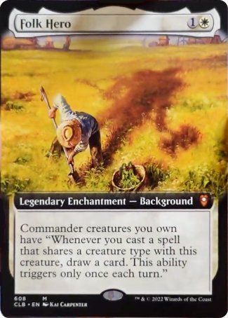 Folk Hero (Extended Art) [Commander Legends: Battle for Baldur's Gate] | Game Grid - Logan