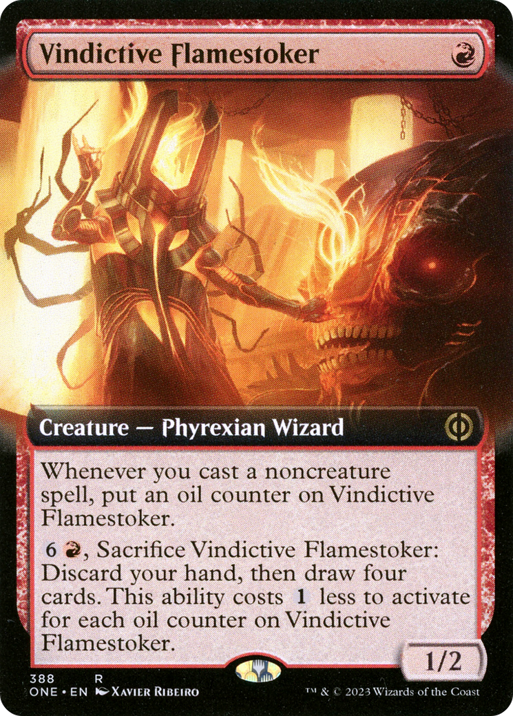 Vindictive Flamestoker (Extended Art) [Phyrexia: All Will Be One] | Game Grid - Logan