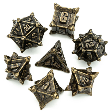 Ancient Bronze Fail RPG Metal Dice Set | Game Grid - Logan