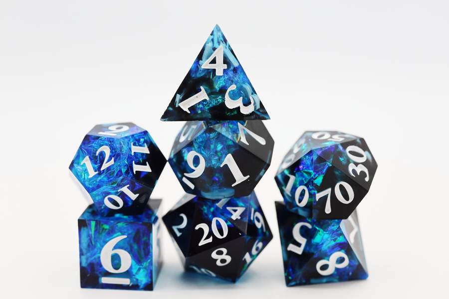 Sharp Edge Arctic Ocean RPG Dice Set | Game Grid - Logan