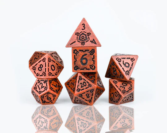 Sirius Dice: Illusory Metal - Copper RPG set | Game Grid - Logan