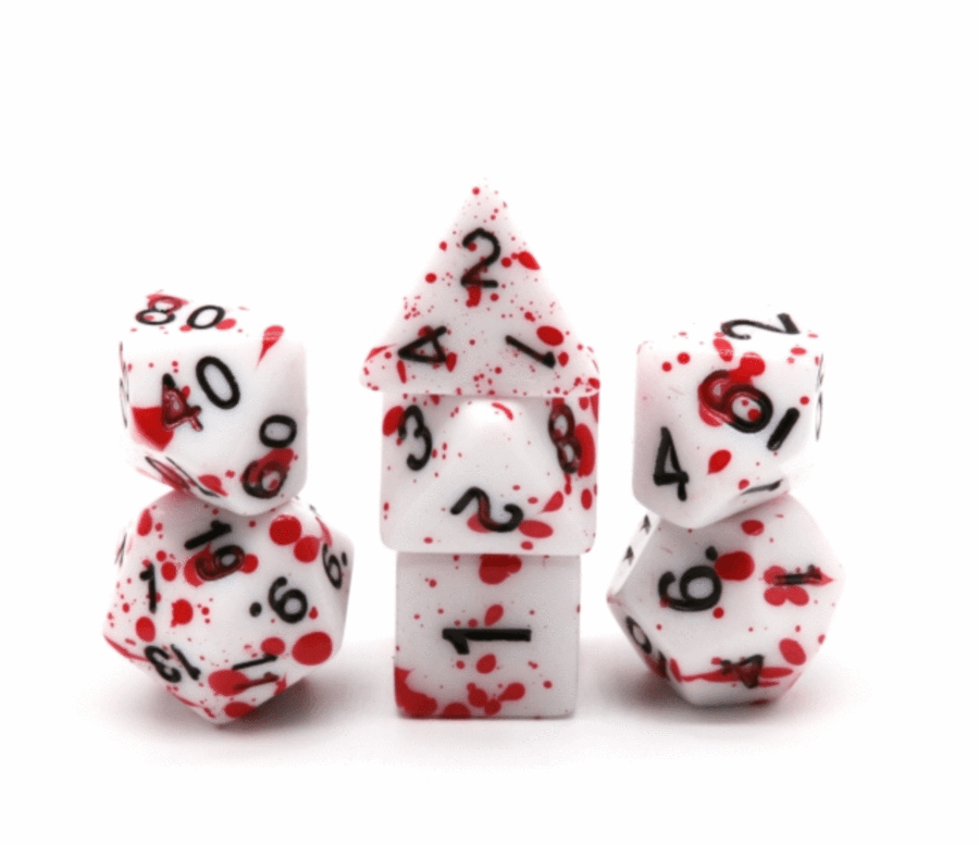 Blood Splatter RPG Dice Set | Game Grid - Logan