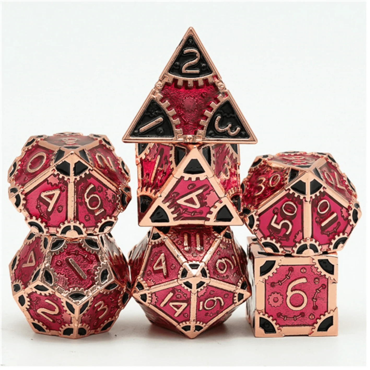 SteamPunk Bloody Queen RPG Metal Dice Set | Game Grid - Logan