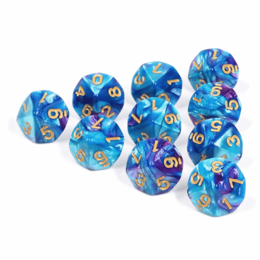 Blue Lagoon D10 - Set of 10 | Game Grid - Logan