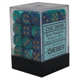 Chessex D6 Brick - Ghostly Glow (36 Count) | Game Grid - Logan