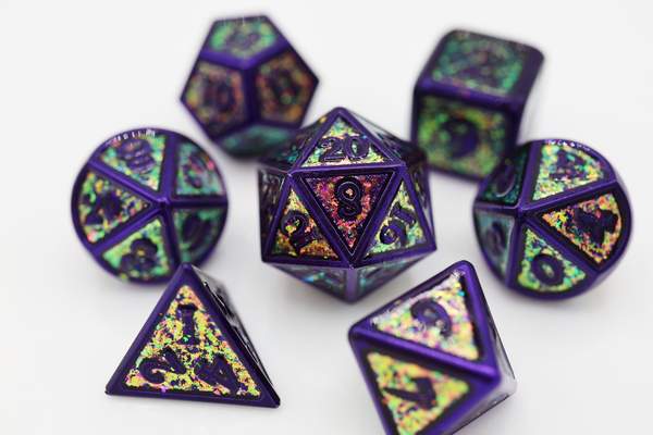 City Lights RPG Metal Dice Set | Game Grid - Logan