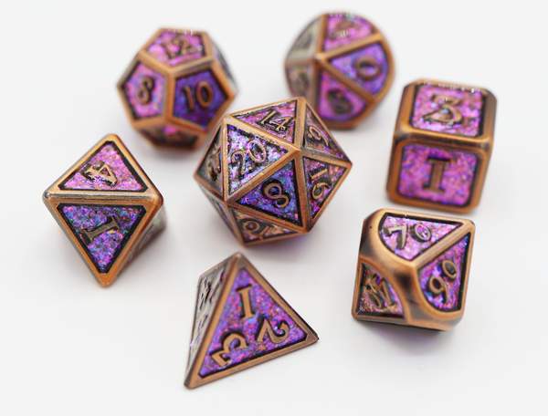Copper Confetti RPG Dice Set | Game Grid - Logan