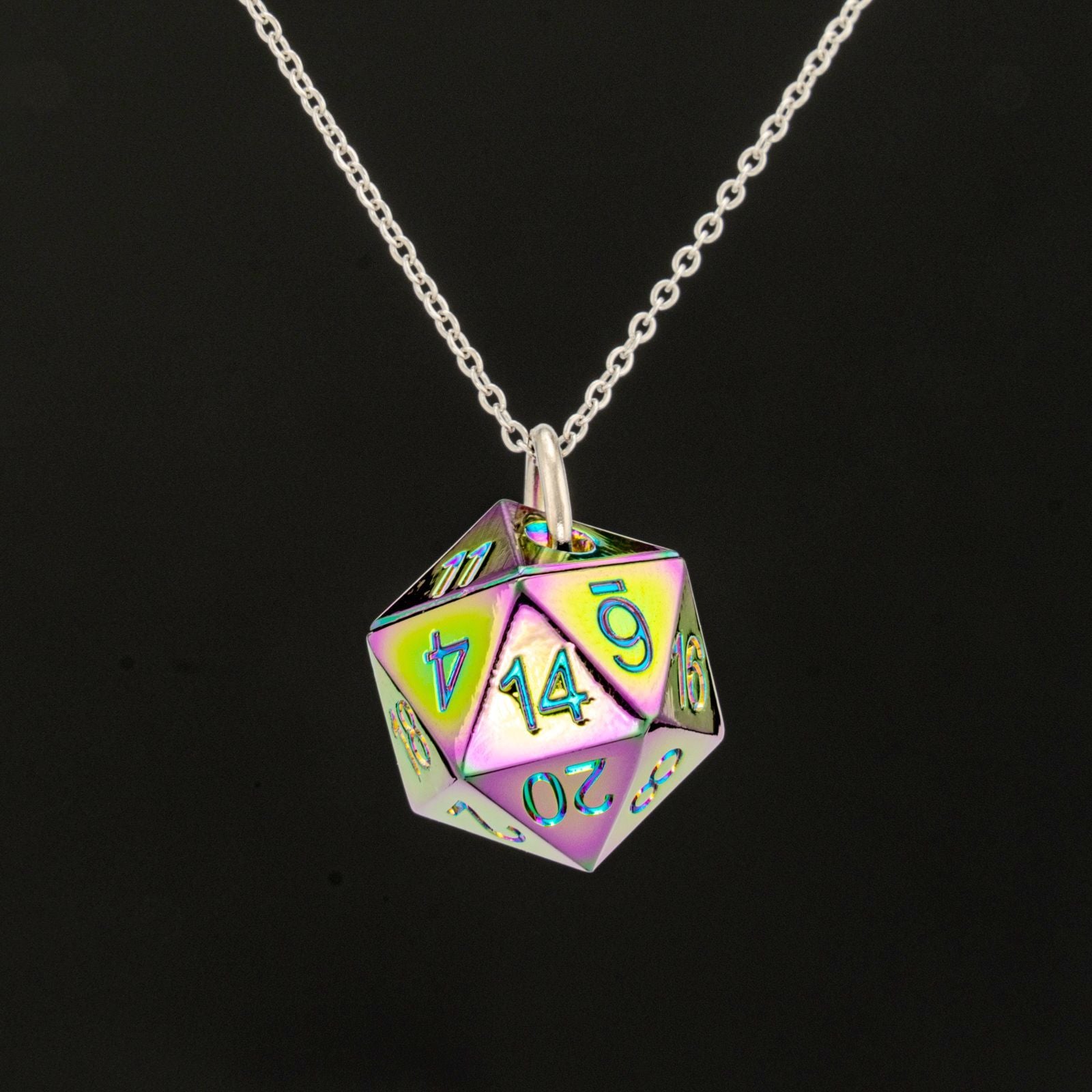 D20 Necklace: Rainbow | Game Grid - Logan