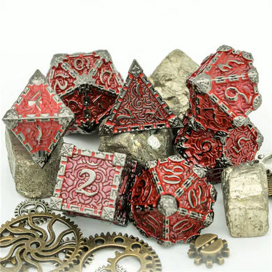 Dagger of Venom: Nightmetal & Garnet RPG Metal Dice Set | Game Grid - Logan