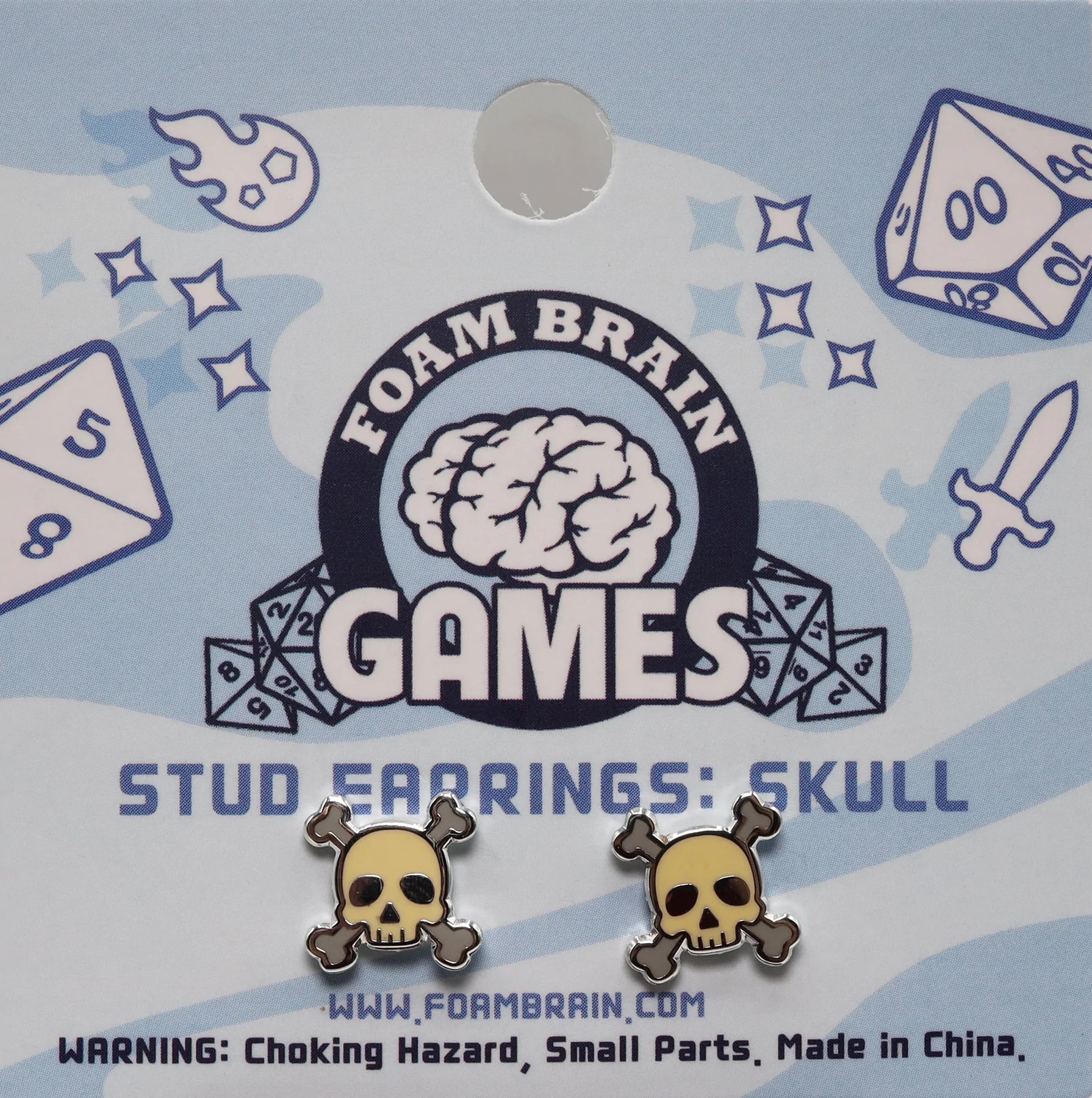 Stud Earrings: Skull | Game Grid - Logan