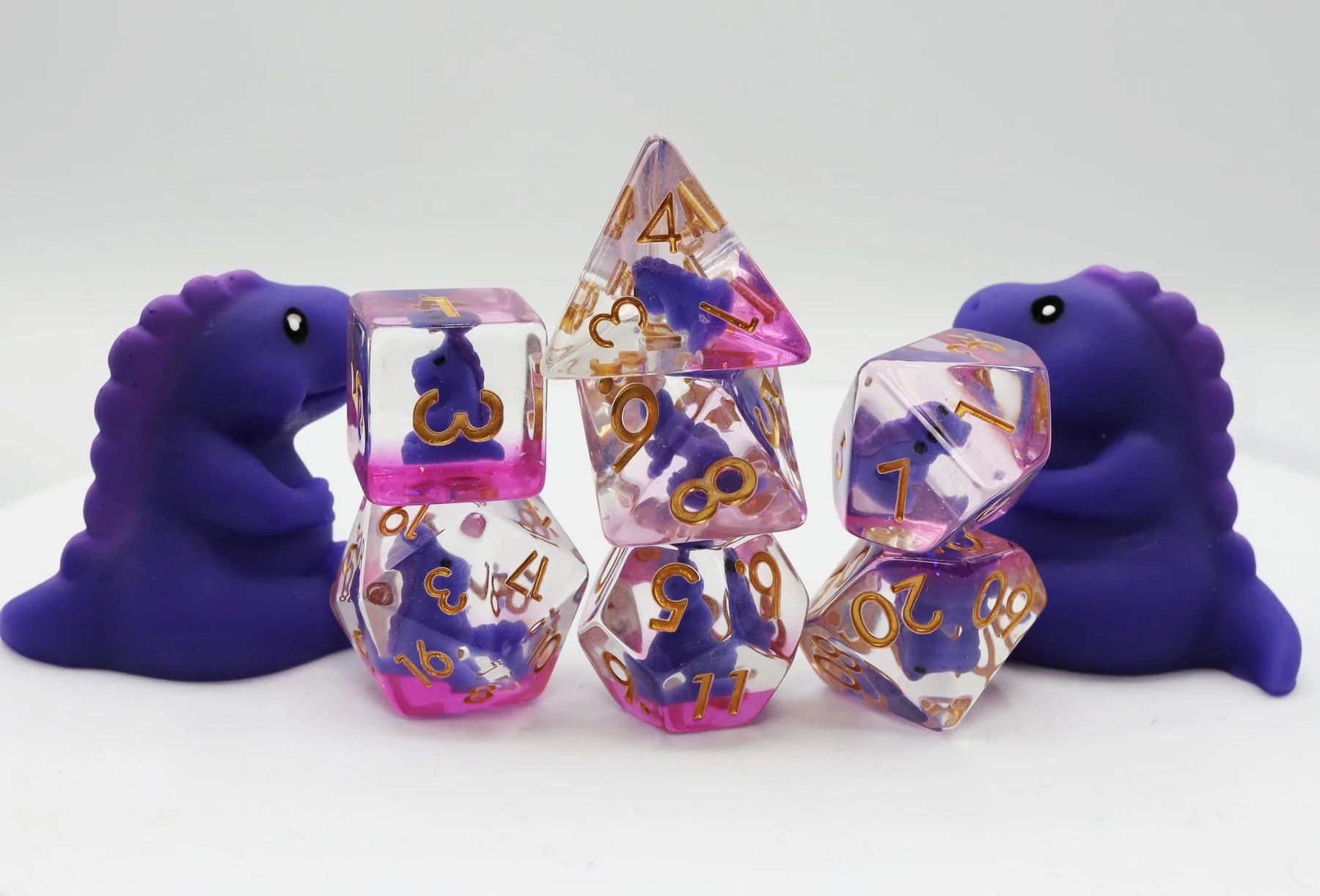 Purple T-Rex RPG Dice Set | Game Grid - Logan