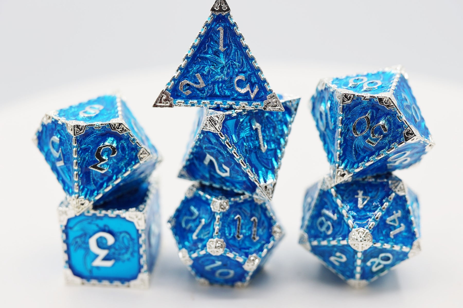 Oceanus Dragon RPG Metal Dice Set | Game Grid - Logan