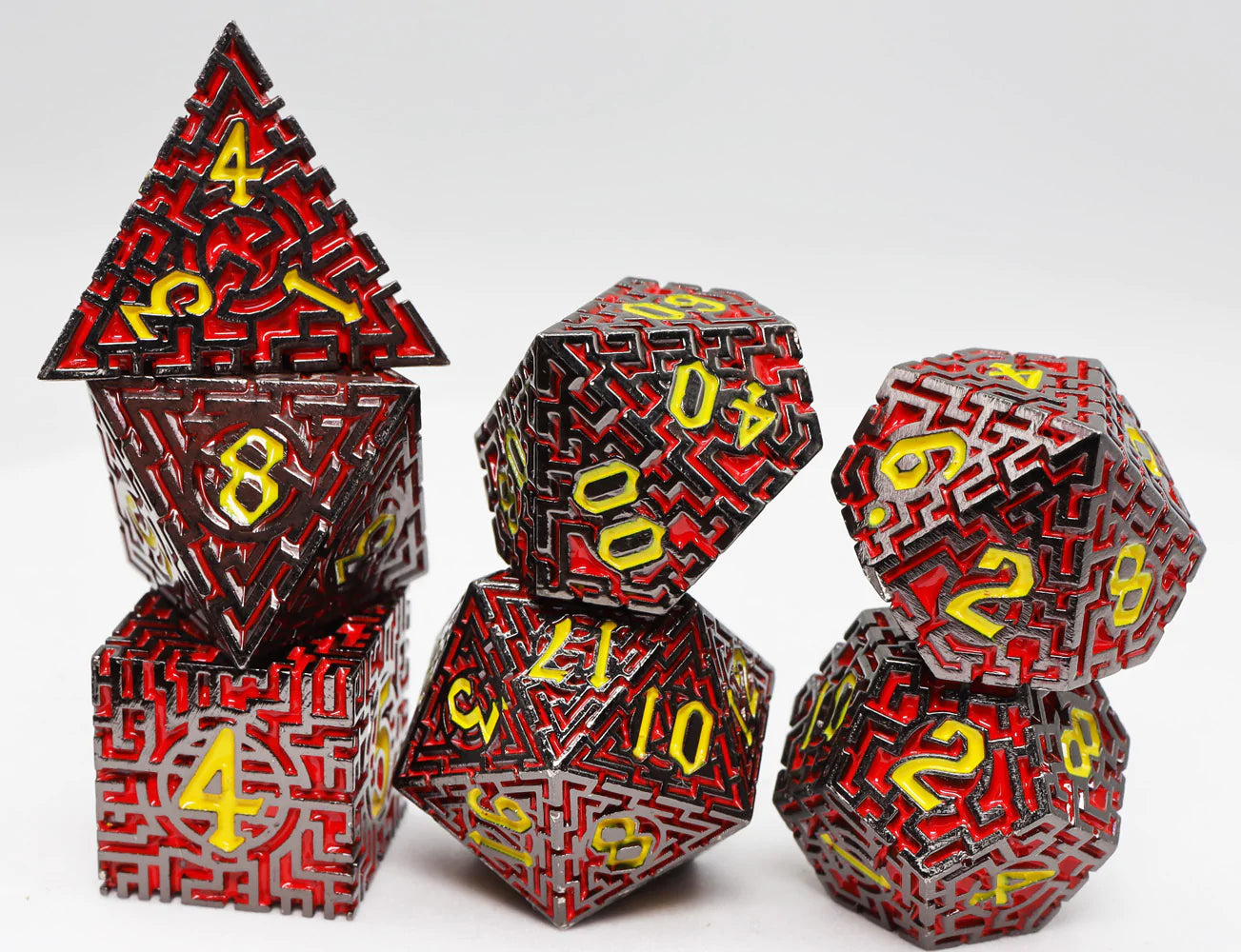 Daedalus's Labyrinth Metal RPG Dice Set | Game Grid - Logan