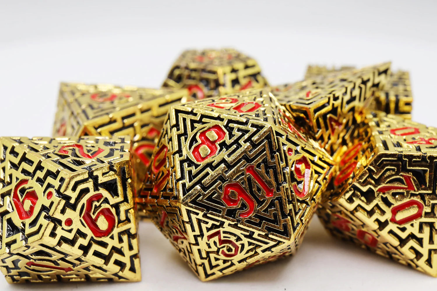 Egyptian Labyrinth Metal RPG Dice Set | Game Grid - Logan
