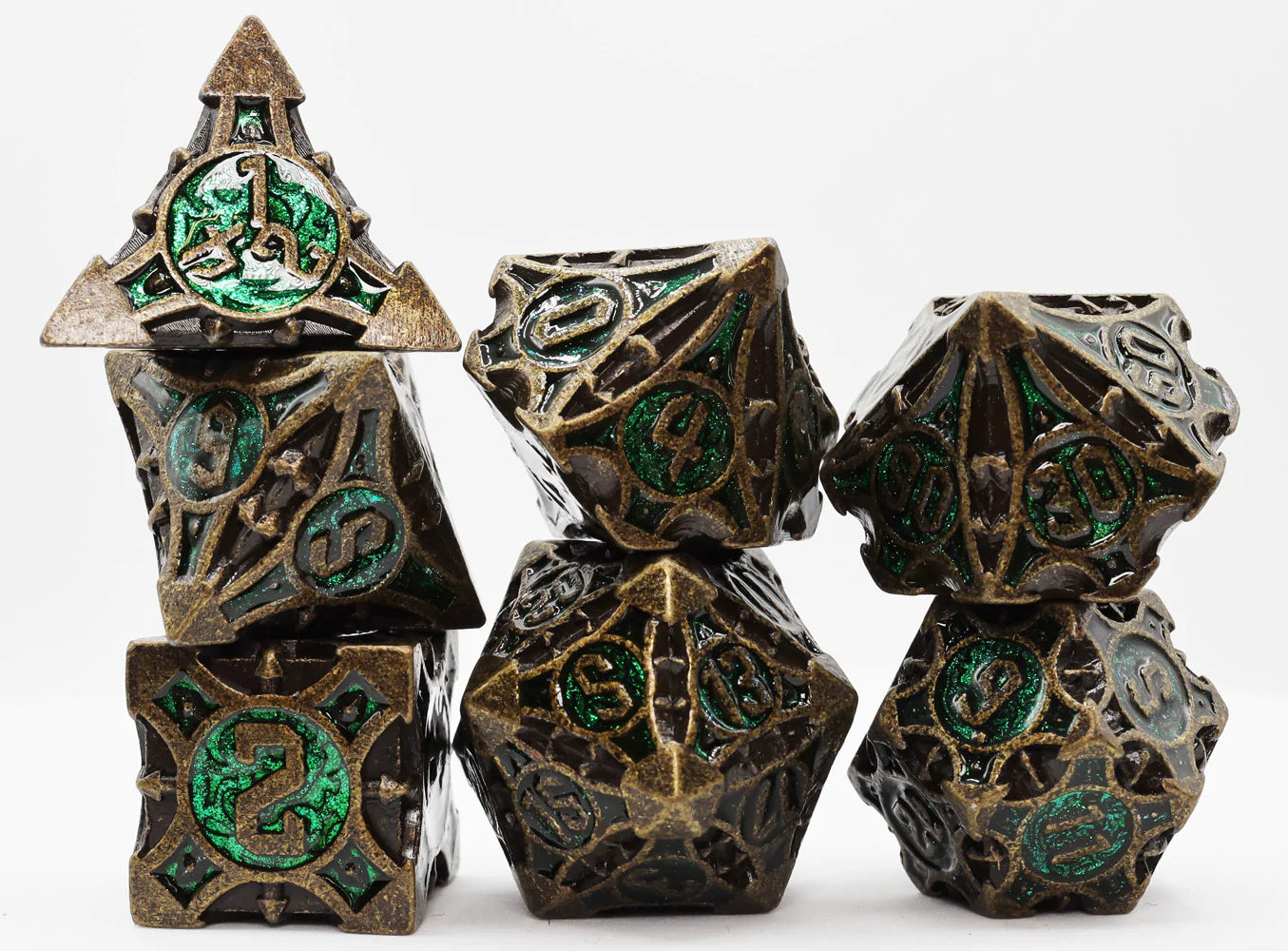 ANCIENT FOREST ARROW RPG METAL DICE SET | Game Grid - Logan