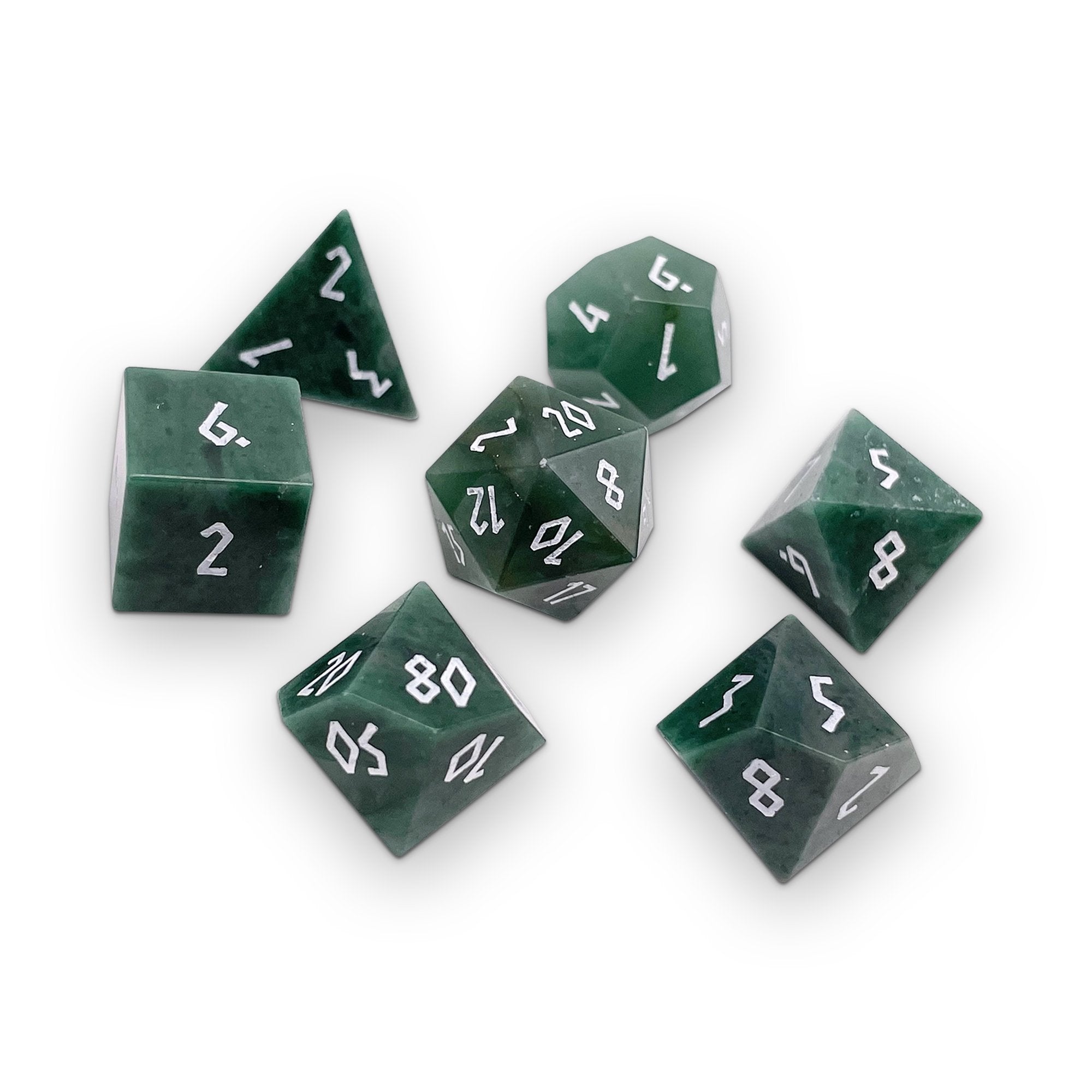 Gemstone Dice: Green African Jade | Game Grid - Logan