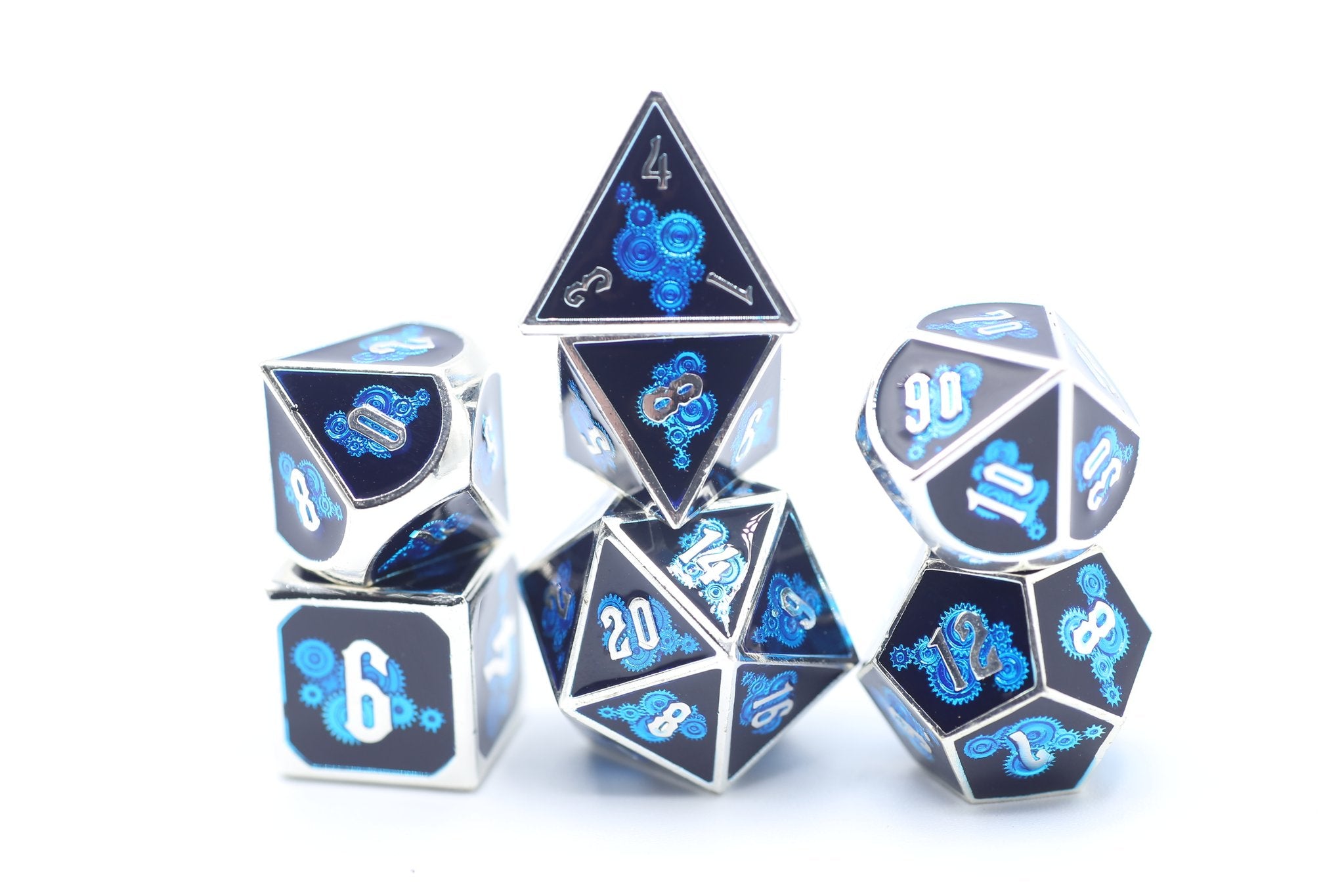 Gear Metal Dice: Blue | Game Grid - Logan