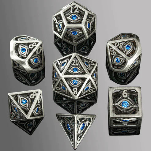 Dragon's Eye Hollow Dice: Blue Gems | Game Grid - Logan