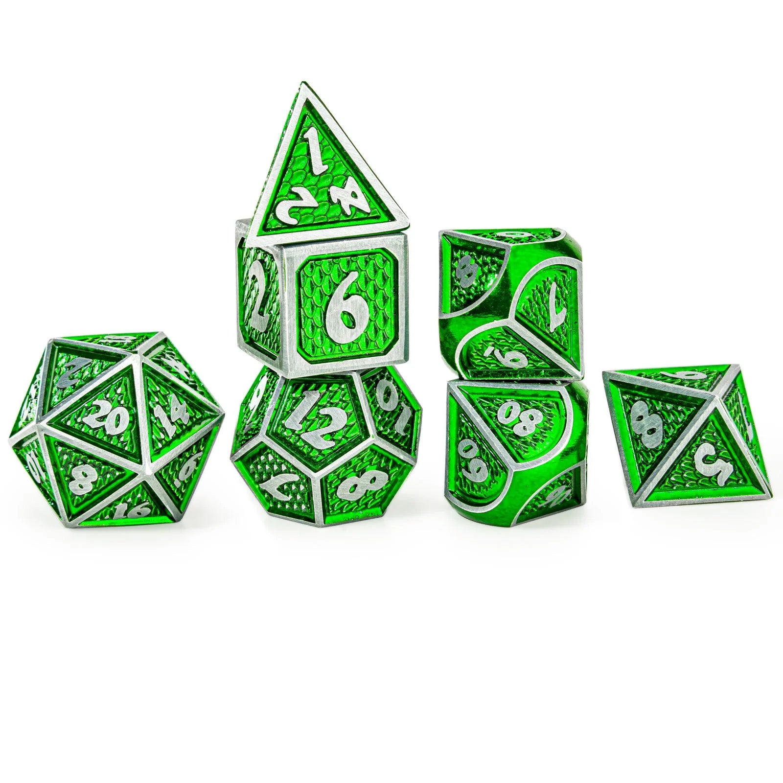 Behemoth Metal Dice: Brushed Green | Game Grid - Logan