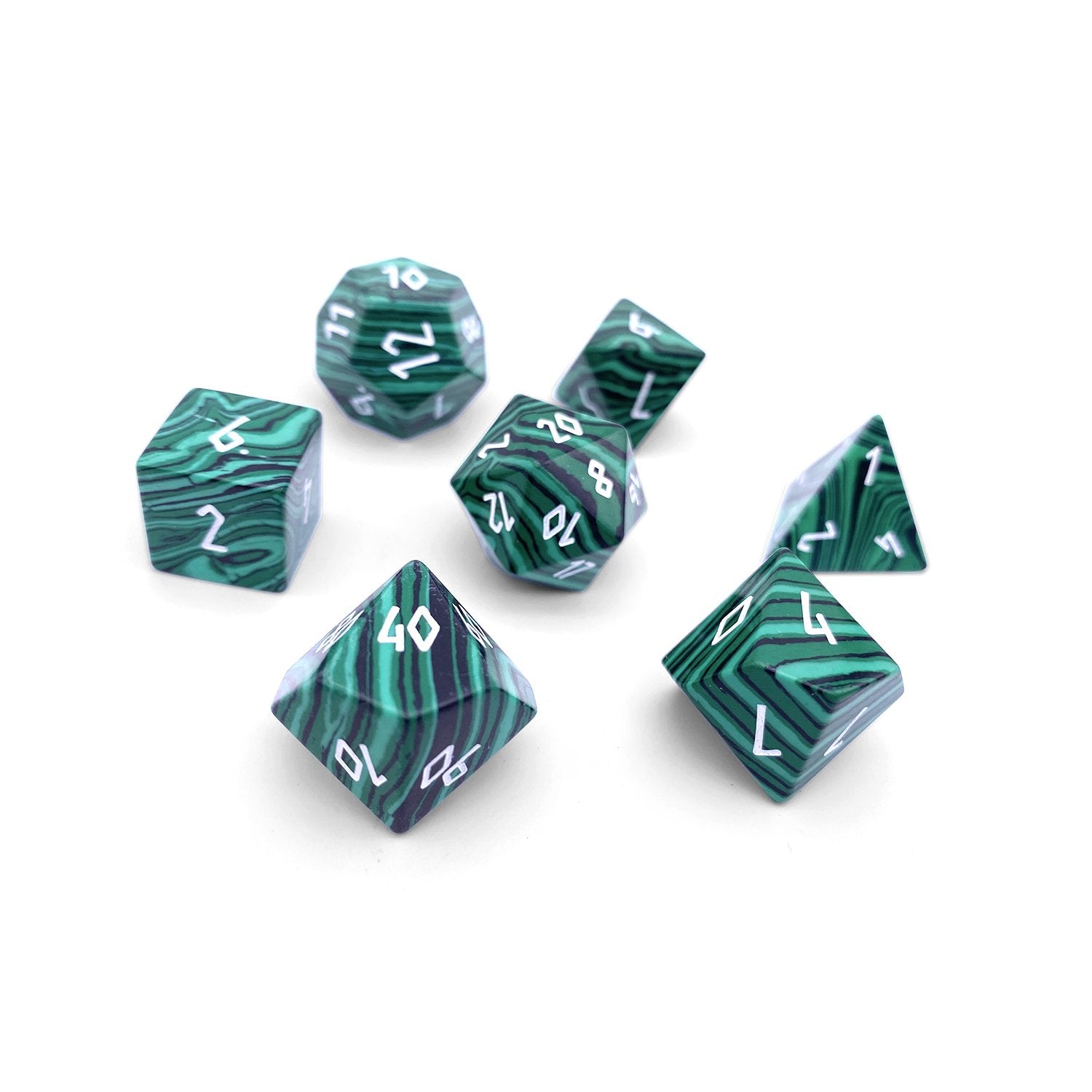 Gemstone RPG Dice Set: Malachite | Game Grid - Logan