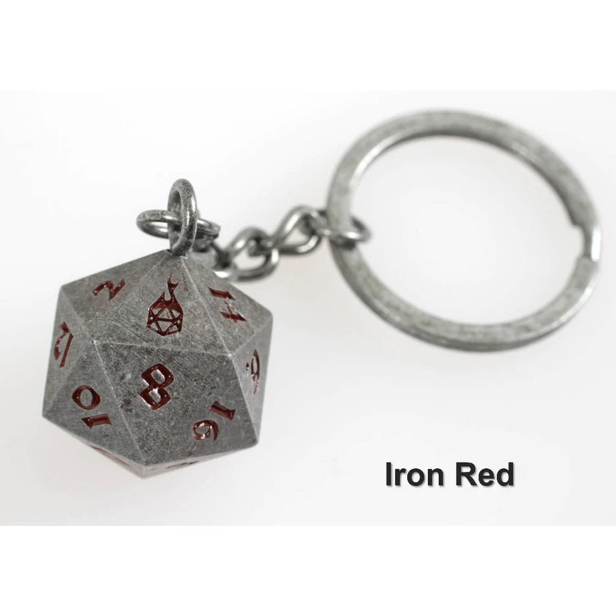 Fob of Fate D20 Keychain: Iron Red | Game Grid - Logan