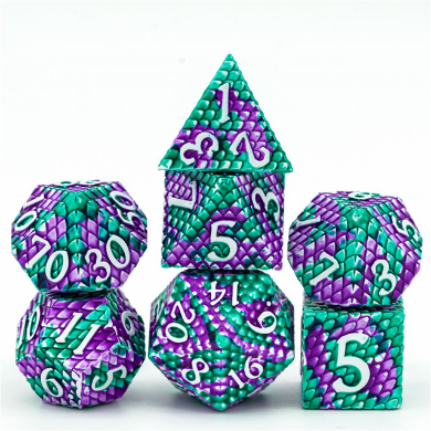 Dragon Scale: Lagoon Metal RPG Dice Set | Game Grid - Logan