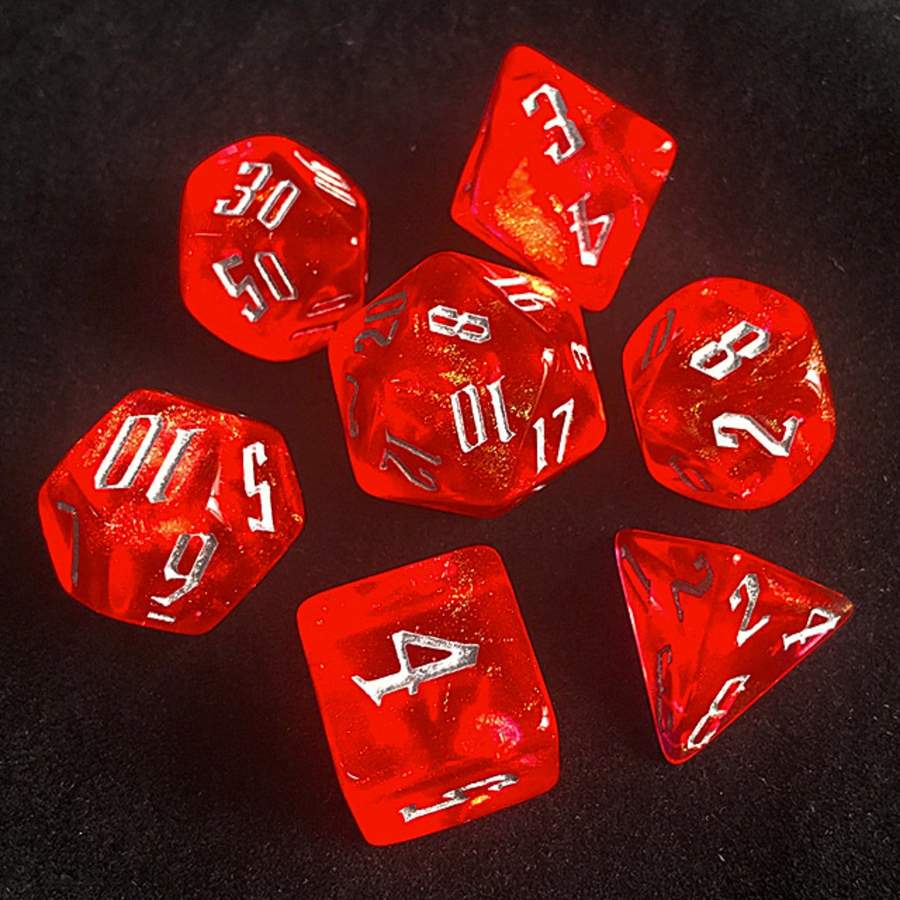 Magician's Red Flame RPG Dice Set | Game Grid - Logan