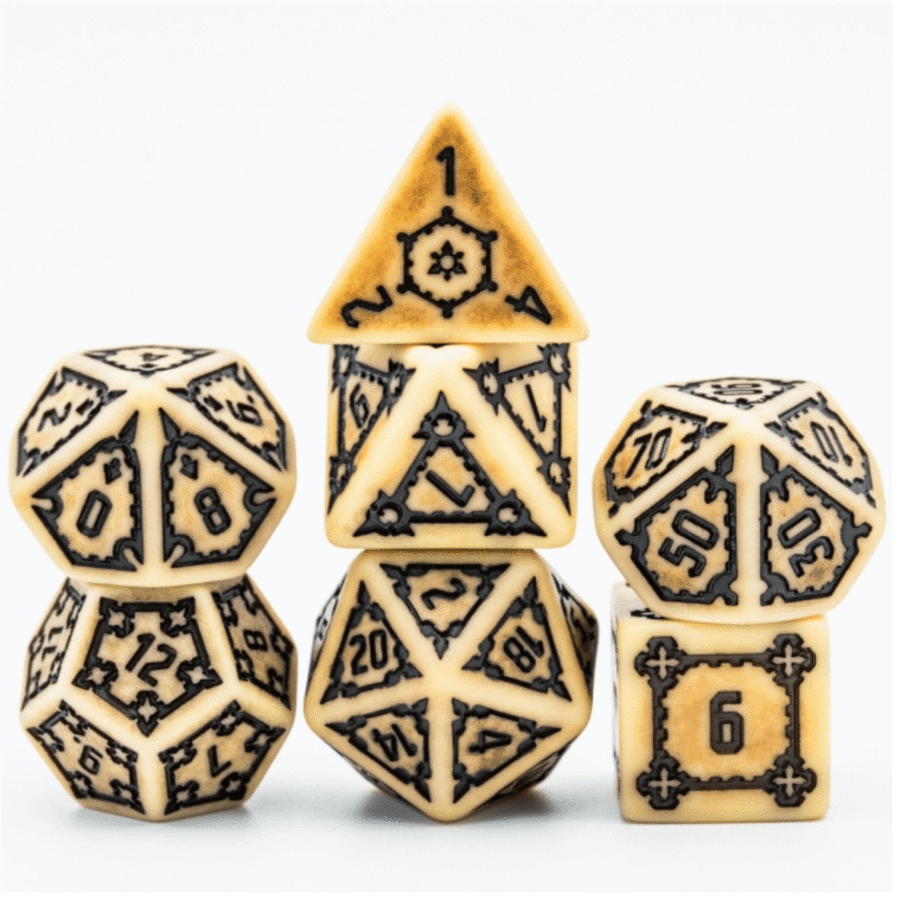 Huge Parchment Castle Dice Set - 25mm | Game Grid - Logan