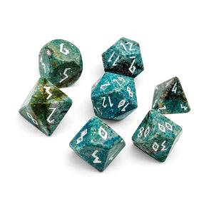 Gemstone Dice: Turquoise Blue Coral Fossil | Game Grid - Logan