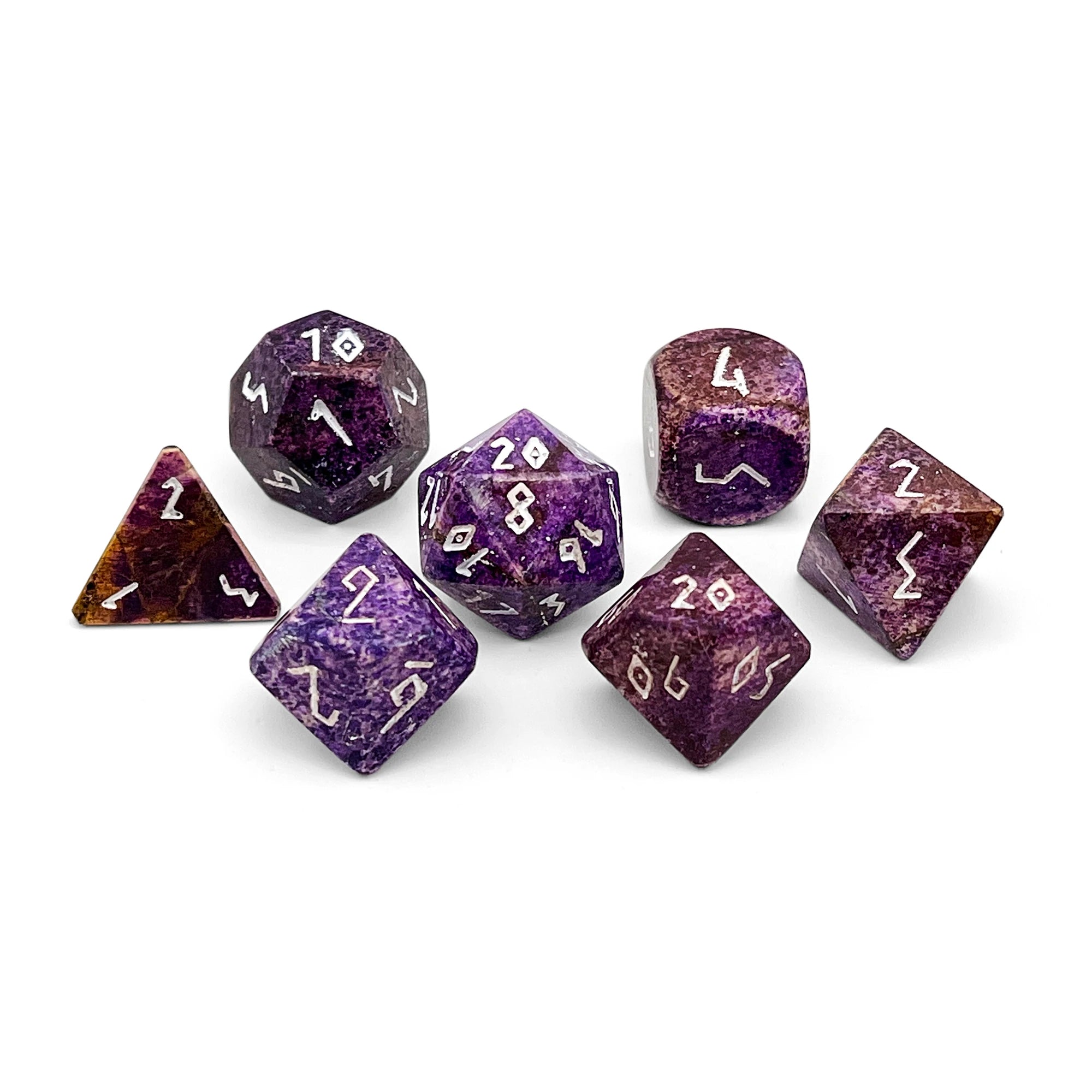 Gemstone Dice: Purple Coral Fossil | Game Grid - Logan