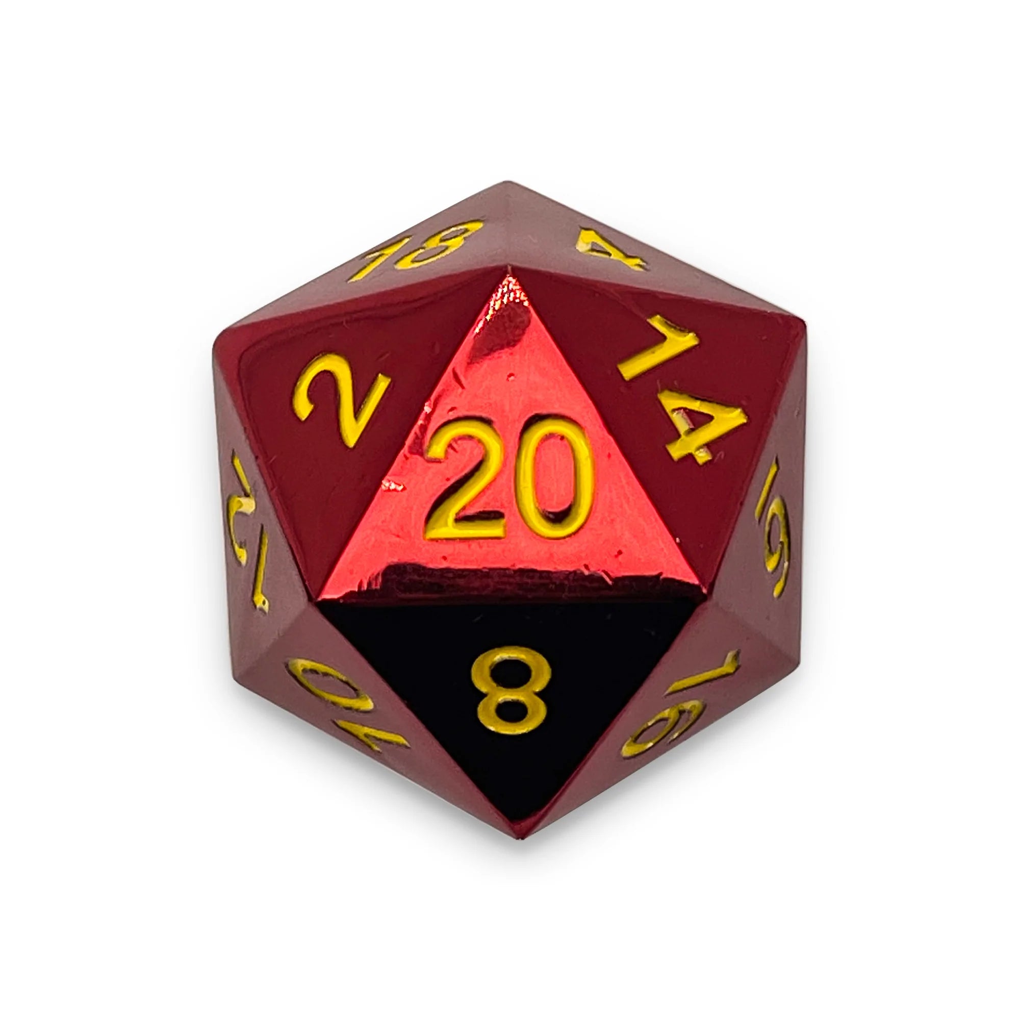 45MM Metal D20 Boulder: Fireball | Game Grid - Logan