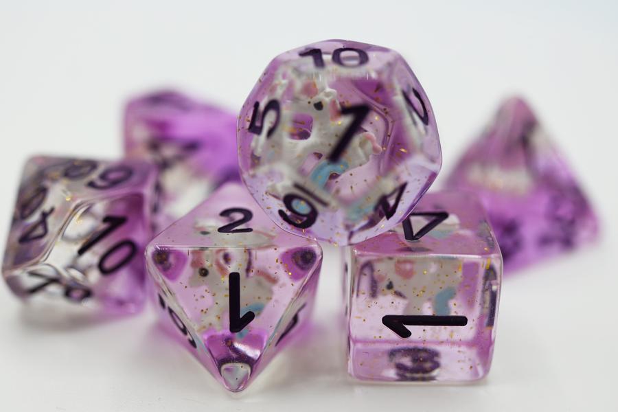 Purple Unicorn RPG Dice Set | Game Grid - Logan