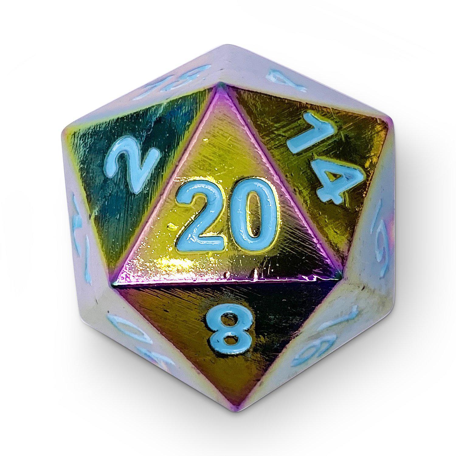 45MM Metal D20 Boulder: Queen's Treasure | Game Grid - Logan