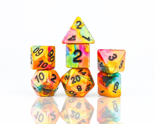 Sirius Dice: Rainbow Gold RPG Set | Game Grid - Logan