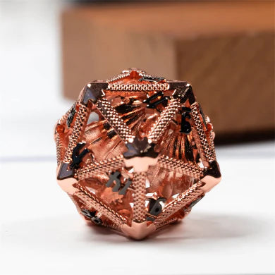 Hollow Dragon Keep D20 - Rose Gold | Game Grid - Logan