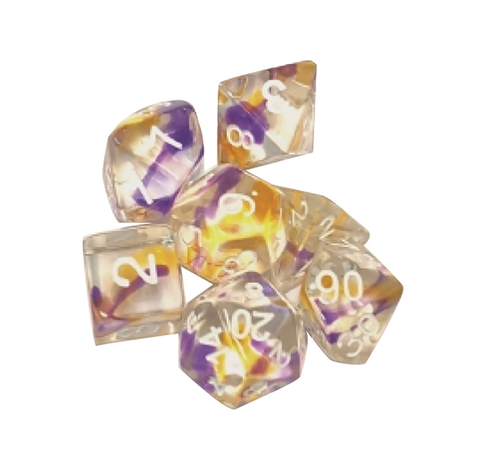 Sirius Dice: Violet Swirl RPG Set | Game Grid - Logan