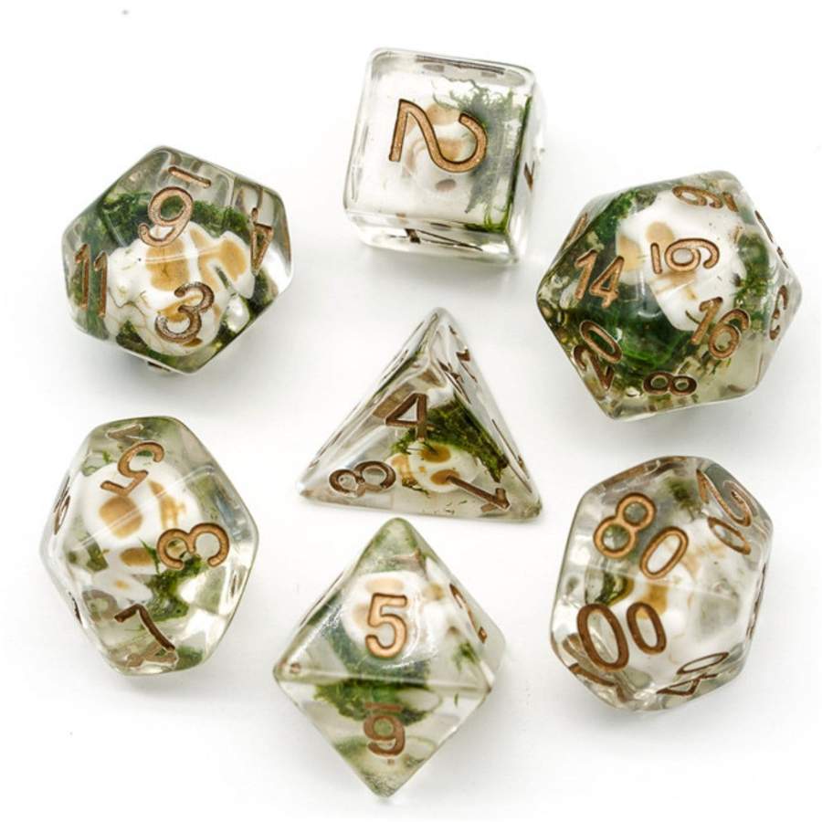 Clear Skull RPG Dice Set | Game Grid - Logan