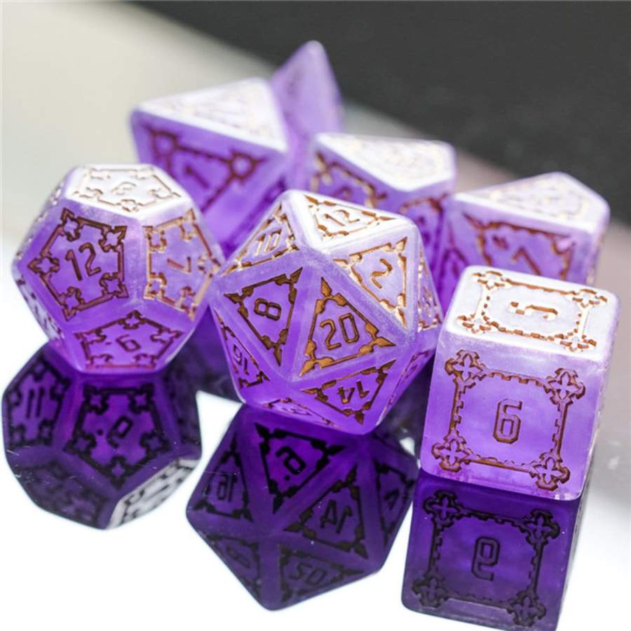 Huge Purple Castle Dice Set - 25mm | Game Grid - Logan