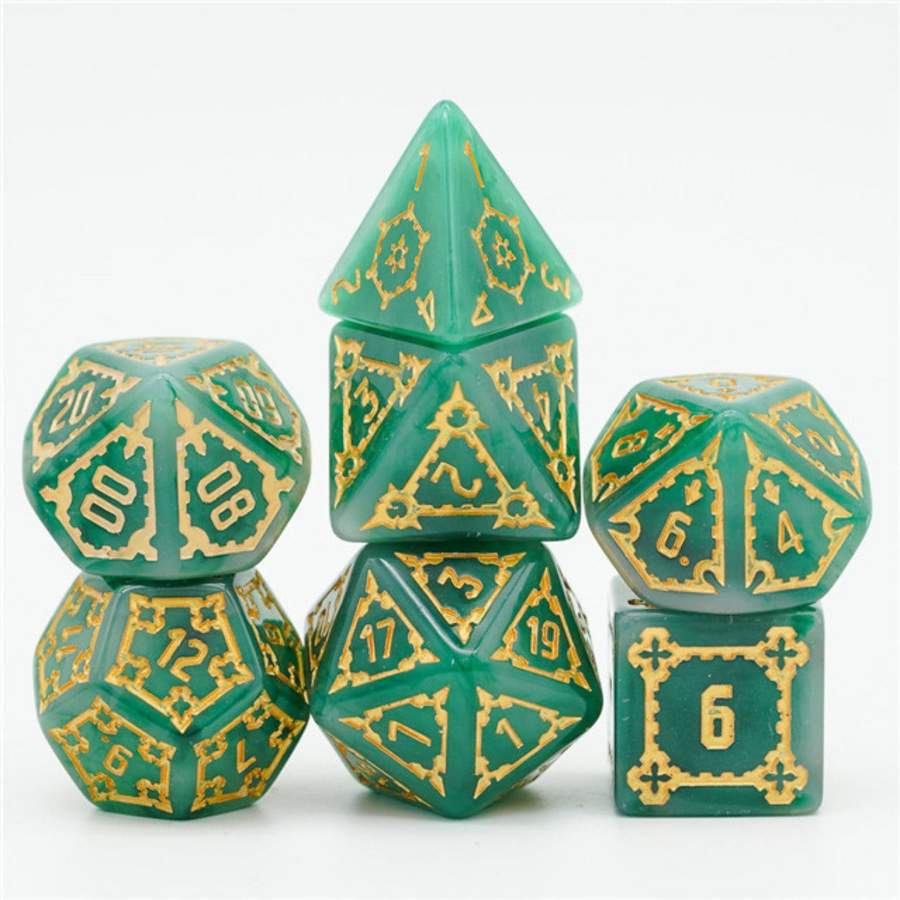Huge Green Castle Dice Set - 25mm | Game Grid - Logan