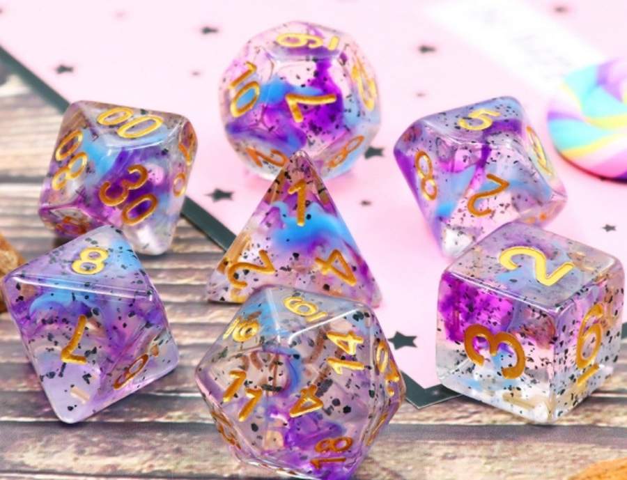 Violet Sulfer RPG Dice Set | Game Grid - Logan