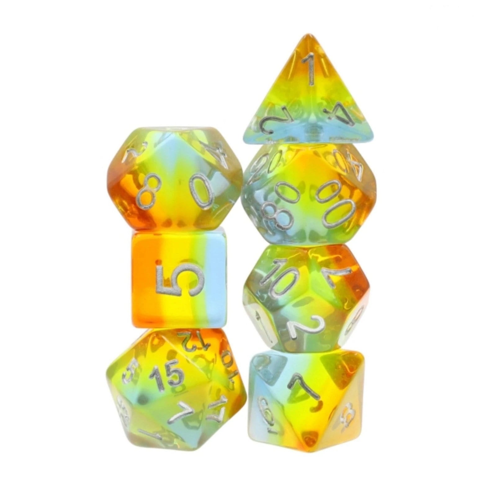 Yellow Aurora RPG Dice Set | Game Grid - Logan