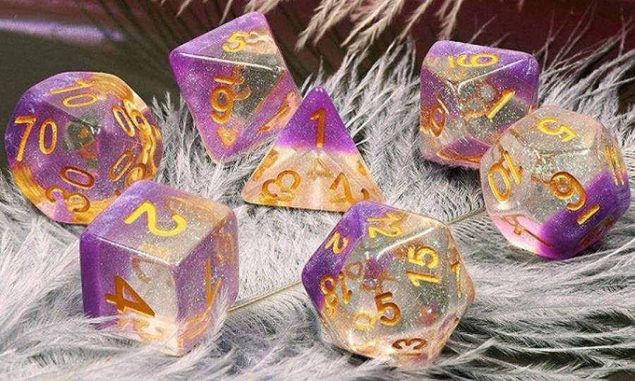 Violet Sunset RPG Dice Set | Game Grid - Logan