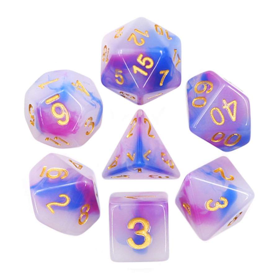 Dark Blue and Purple Jade RPG Dice Set | Game Grid - Logan