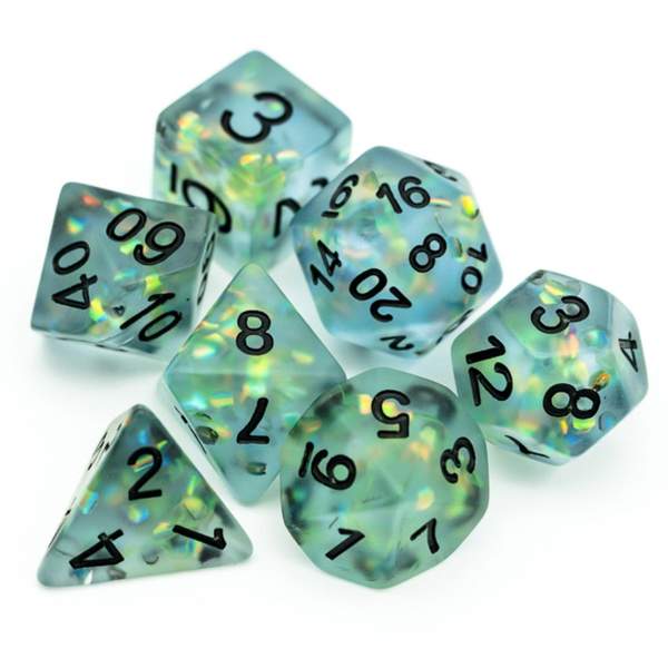 Blue Frosted Mermaid RPG Dice Set | Game Grid - Logan