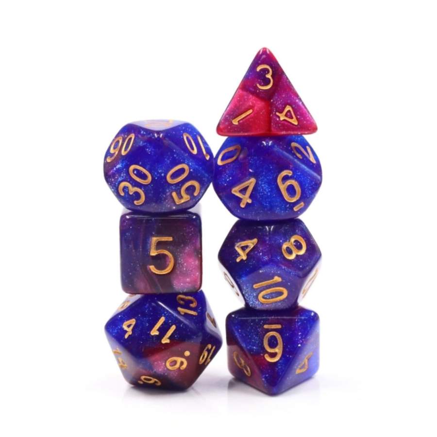 Rose Galaxy RPG Dice Set | Game Grid - Logan