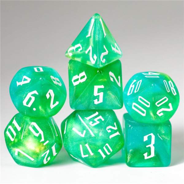 Magician's Green & Yellow RPG Dice Set | Game Grid - Logan