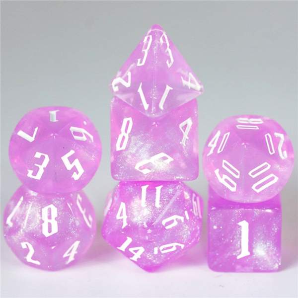 Magician's Pink RPG Dice Set | Game Grid - Logan